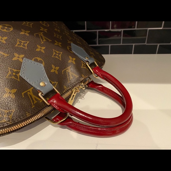 Louis Vuitton Alma custom scarlet and grey bag - Picture 8 of 12